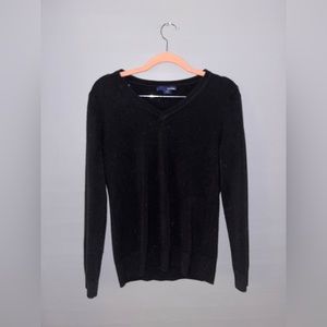 Basic Editions V- Neck Black Long Sleeve Sweater